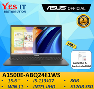 Asus VivoBook 15 A1500E-ABQ2481WS 15.6'' FHD Laptop ( i5-1135G7, 8GB, 512GB SSD, Intel, W11+OPI, 2YW ) Free Bag