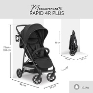 Hauck Rapid 4R Plus Stroller (Use until 25kg) - Puncture-resistant wheels