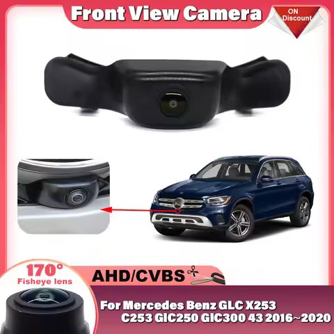 Fisheye Camera 170°Fisheye AHD car front view logo camera For Mercedes Benz GLC X253 C253 GlC250 GlC