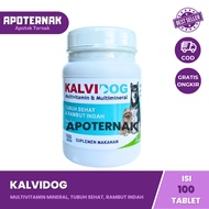KALVIDOG 100 TABLET - Suplemen Vitamin Mineral & Omega Untuk Kulit Bulu Anak Anjing & Anjing Dewasa