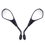 2 Pcs Universal 10mm Motorcycle Rearview Mirror Left&Right Rear View Mirrors Housing Side Mirror For