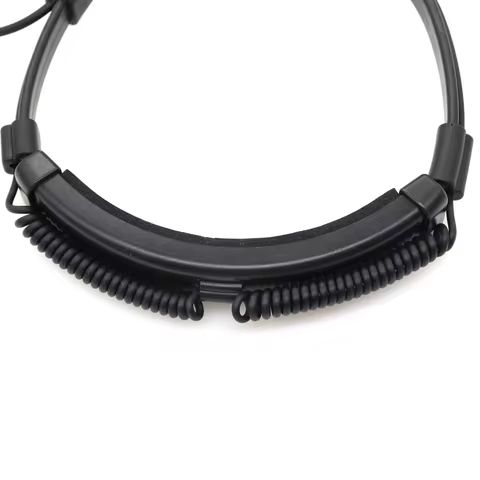 3.5mm Plug Tactical-Throat Microphone Earphone Covert Adjustable Covert Air Tube Headset with Throat