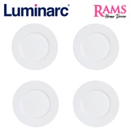 Luminarc 4 Pcs Tempered Glass Dessert Plate / Pinggan Kuih Kaca - Diwali 19cm / Carine 19cm / Everyd