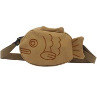 Cute cartoon fish canvas messenger bag embroidered girl messenger bag
