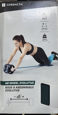 【全新】迪卡儂 Decathlon Corength 漸進式健腹輪 連彈力輔助帶及膝墊 Ab Wheel