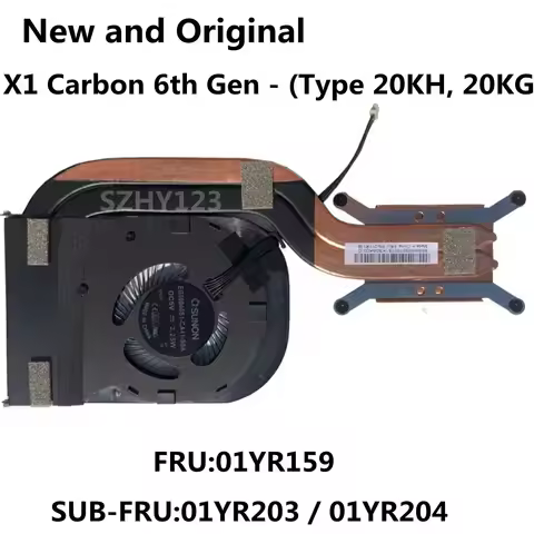 New Original YD-2 Heatsink CPU Cooling Fan Cooler For Lenovo ThinkPad X1 Carbon 6th Gen 20KG 20KH La