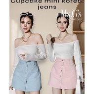 COTTONCANDY SHOP BKK MINI CUPCAKE DENIM MINI SKIRT SK5