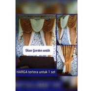 Gorden Poni Rumbai Sepanyol mewah Tirai Gorden satu set Poni gelombang Hordeng Pintu Kamar Poni