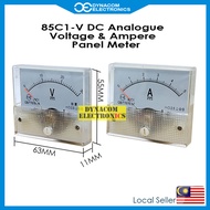 85C1 DC Analogue Voltage/Ampere Panel Meter, Moving Coil Type [Meter Voltan/Meter Ampere]
