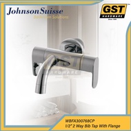 Johnson Suisse Ferla 1/2" 2 Way Bib Tap With Flange Two Way Tap 2 Way Tap Wall Tap Bathroom Tap Wate