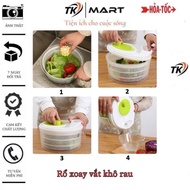 Rotating basket to dry and drain vegetables and fruits - convenient, useful