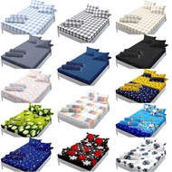 RUBBER BEDSHEET (FULLSET) size 140x200x20 / 120x200x15 / 90x200x15 aesthetic checkered motif
