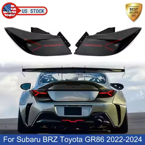LED Tail Light For Subaru BRZ Toyota GR86 2-Door 2022-2025 Car Rear Lamp Smoke Black Sequence Signal