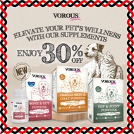 (New) Vorous Pet Supplements Hip & Joint/Omega Skin & Coat/Bone & Gut  Powder