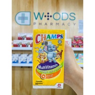 WOODS PHARMACY (exp: 31/7/24) Champs Multivitamin Plus Folic Acid & Lysine Orange Flavour 60s [VITAM