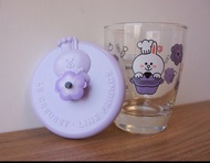 (包郵)7-11 LINE Friends x Le Creuset CONY 花形鍋連蓋玻璃杯 CONY 兔兔(淡紫色)