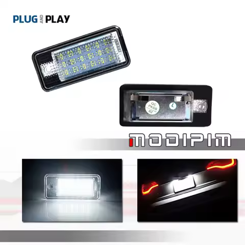 Error Free Canbus 6000K White 18-SMD LED Car License Plate Number Lights For Audi A3 S3 A4 S4 B6 B7 