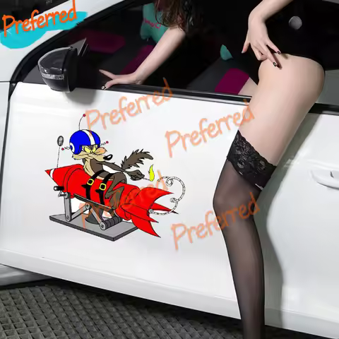 Cartoon FOR Wile E Coyote ACME Rocket Car Sticker Decal for Your All Cars Racing Laptop Motorcycle H