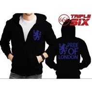 Zipper Hoodie Jacket - Chelsea FC - BLACK