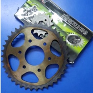 Modenas Pulsar NS200 / RS200 - Chain 520H +Sprocket Gear Set (14T/13T-39T/41T) / w 520HV O-Ring Chain [ 14T-40T ]