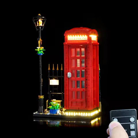 LYBMTWF LED Lighting Kit Compatible with Lego 21347 Red London Telephone Box block (NOT Include The 