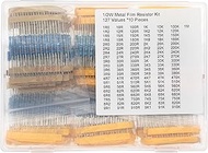 127 Values * 20 Pieces 1/2W 1% Metal Film Resistor Kit 1R0 to 1M
