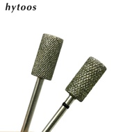 HYTOOS 6.6mm Barrel Diamond Nail Drill Bits Cross Teeth Rotary Cuticle Clean Burr 3/32 Manicure Bit Drill Machine Accessories