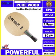 Neottec Magic Control 5Ply Wooden Bat Table Tennis Blade Paddle Ping Pong Kayu Powerful Blade