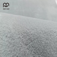 MEET COZY พรมขนกระต่ายเทียม ที่สุดแห่งความนุ่ม ขนาด160/200 พรมปูพื้น ขนนุ่ม พรมทรงกลม กันลื่น #1 DE