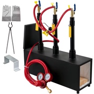 Forge Round Square Blacksmith Melting Furnace 3 Burner Knife & Metal Tool Making Gas Forge Kit