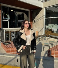 MALIMAYS - Dallas Fur Jacket แจ็คเก็ตหนังบุขน