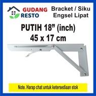 18" Inch Bracket Lipat / Siku / Engsel Folding Rak / Meja / Dinding