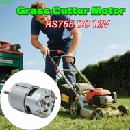 SDEER Lawn Mower Motor, 12V DC Large Torque RS755 DC Motor, Robust Long Shaft Ball Bearing High Effi