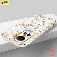 [NANU] Case for OPPO Reno 10 5G Reno 10 Pro 5G Woolly cat Pattern Soft Slim Couple Cover Boys Girls Electroplated soft shell lens with full protection lightweight phone case