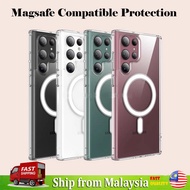 Samsung S23 Ultra / S23 Plus / S23 / S22 Ultra Magsafe Compatible Protection Transparent Case Cover 