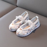 Hanfu shoes Girls' Cloth shoes School Performance shoes Chinese Style Spring Hanfu shoes, girl's embroidered shoes, baby's ancient costum3.21