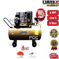 EuroX EAW9120 Air Compressor Compressor Angin 3HP 120L 8Bar