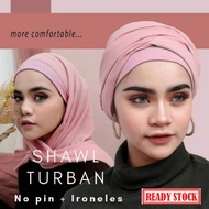🔥 Ready Stock 🔥 instant shawl scarf + inner . -turban scarf- ironless,tudung