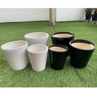 ceramic pot pasu seramic flower pot pasu bunga blac pot pasu hitam white pot pasu putih
