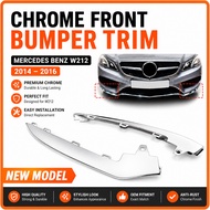 MERCEDES BENZ W212 E220 E250 E300 E350 2014 2015 2016 FRONT LOWER BUMPER COVER TRIM LIP CHROME NEW M