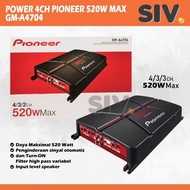 Power Amplifier 4 Channel Pioneer Gm-A4704 520 Watt Audio Mobil Car