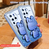 For Vivo X80 Pro Case Shockproof Electroplated Back Cover For Vivo X80Pro Stand Phone Casing