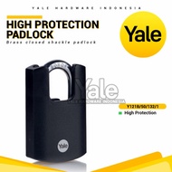Latin- Yale Brass Closed Shackle Padlocks Yale Y121B/50/132/1