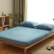 Single-Piece Bedspread Coral Fleece Short Plush Bed Sheet Bed Sheet Good Product Solid Color Warm Th