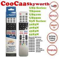 รีโมตคอนโทรล สําหรับสมาร์ททีวี Android Skyworth Coocaa Blaupunkt Walton Yasin