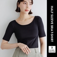 JAPAN PATENTED 24HRS Bra Padded Elbow Lenfth T shirt ｜ Anti-Sagging Up Fit Top Sleep BAMBI WATER