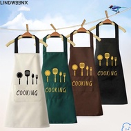 LINDW99NX Apron, Waterproof Oilproof Kitchen Smock, PVC Sleeveless Nail Art Cafe Workwear