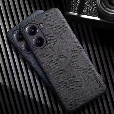 Case for Xiaomi Poco X7 X6 X5 X4 X3 Pro GT NFC Luxury Cracked Faux leather Phone cover funda for Poc