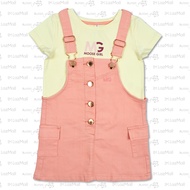 Moose Girl Peach Jumper Dress With Cream Blouse Set (GJDIT- 4680)