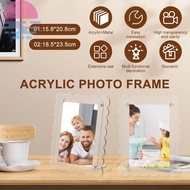 2Pcs Acrylic Picture Frames 4x6 Inch Clear Photo Frame with Screw Multipurpose Photo Display Frames 